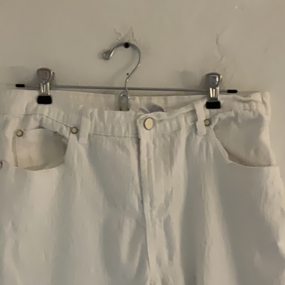 Sale! DG2 by Diane Gilman Virtual Stretch Straight Leg Jeans, Size 10P, White - Picture 5 of 8